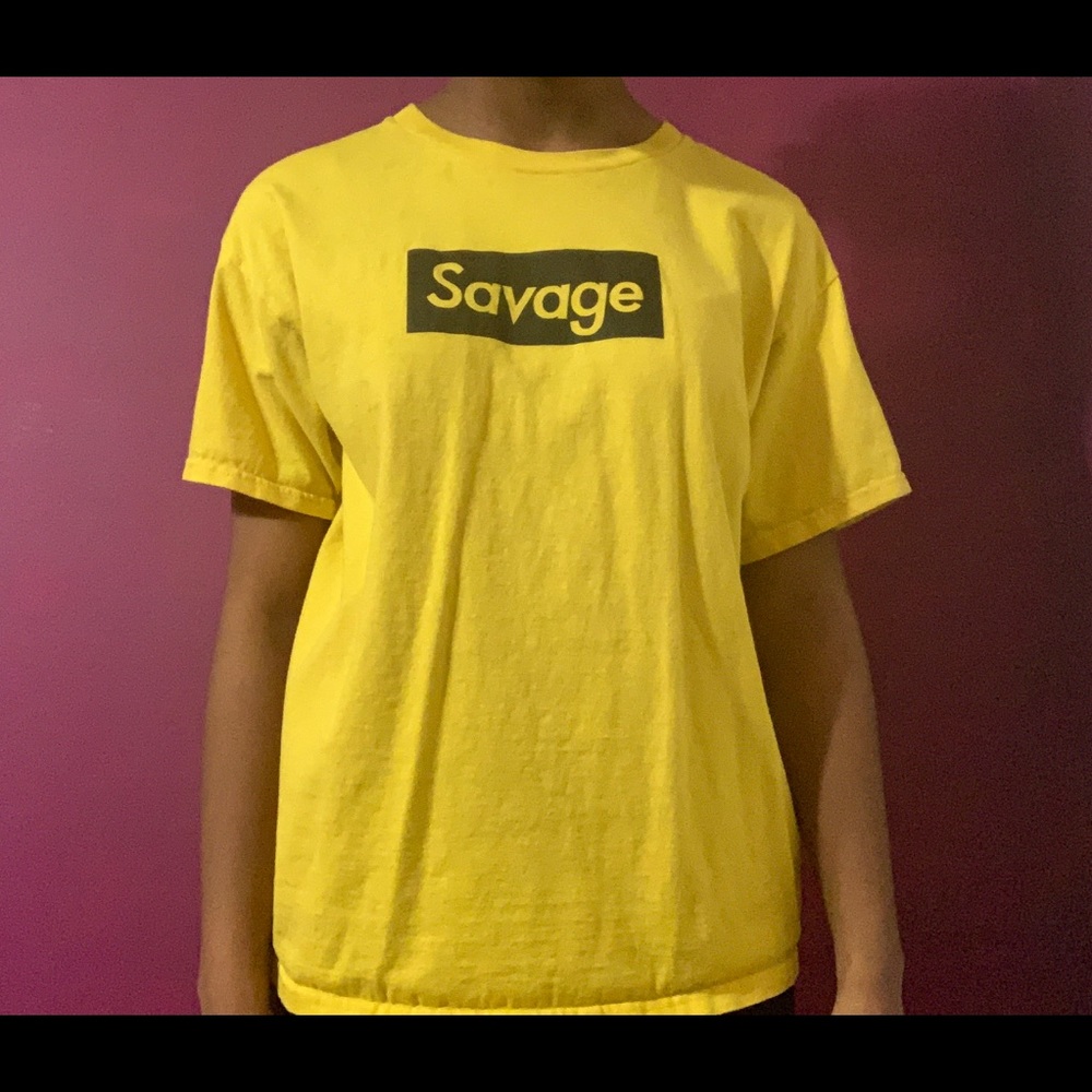 Yellow “savage” t-shirt